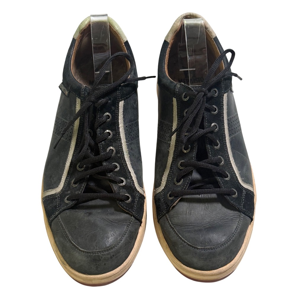 Mephisto Hiker Black Grey Leather Suede Low Top Sneaker Size 12.5 Fair Condition